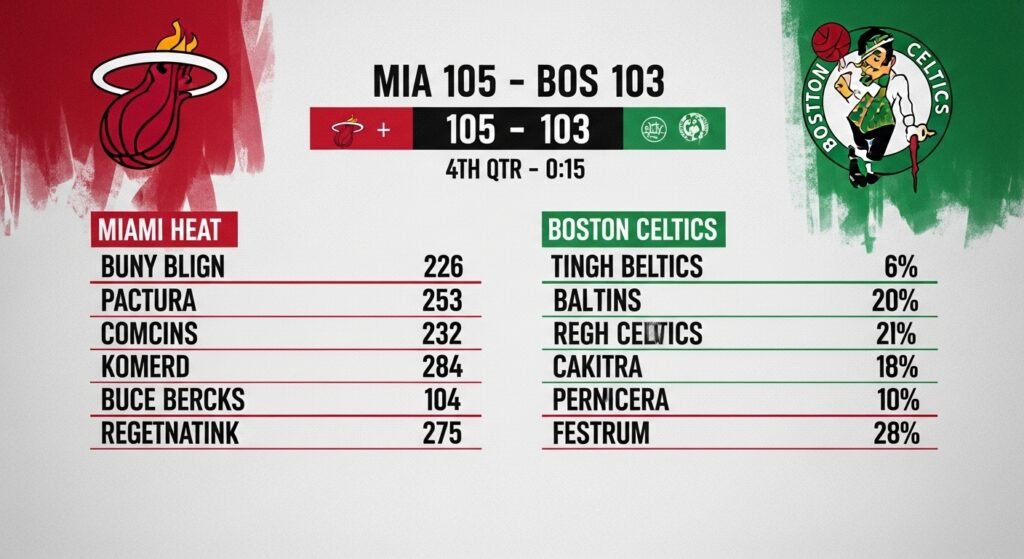 miami heat vs boston celtics match player stats