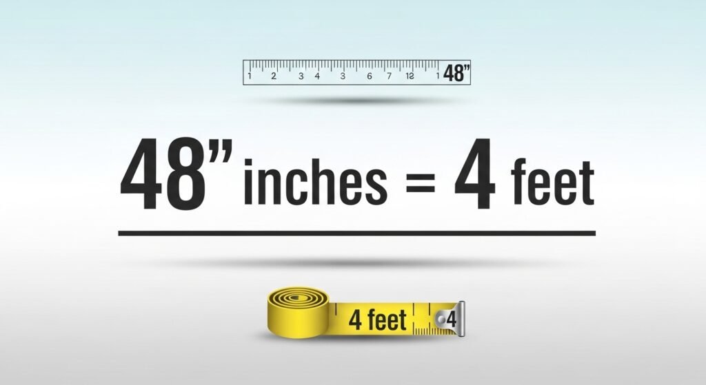 48 inches in feet