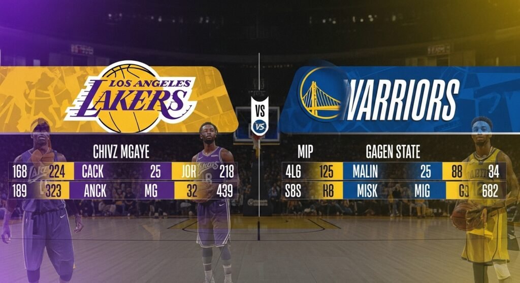 lakers vs golden state warriors stats