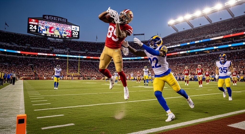 brandon aiyuk rams sideline scuffle