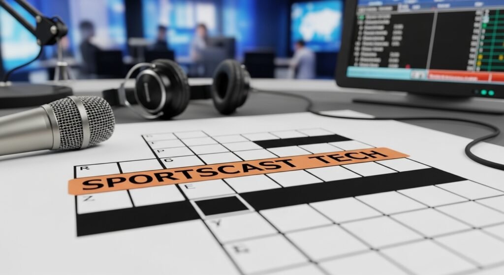 Sportscast Tech Crossword Clue