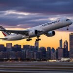 air france a350 chicago flight return