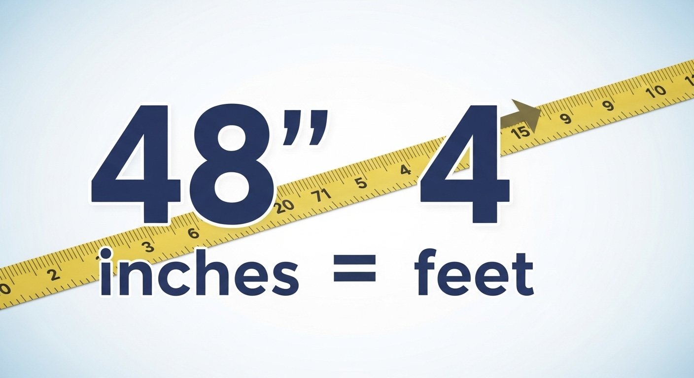 48 inches in feet