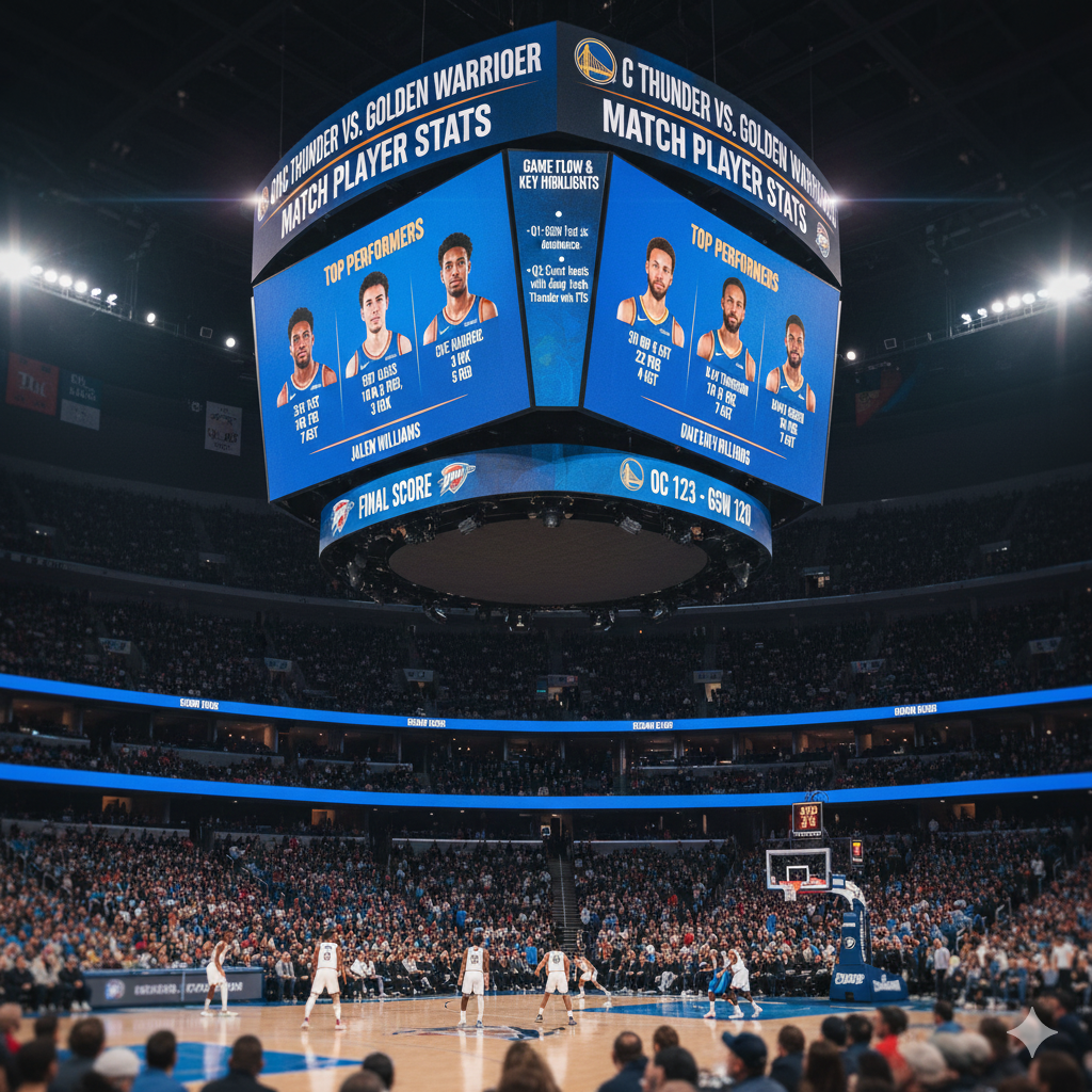okc thunder vs golden state warriors match player stats