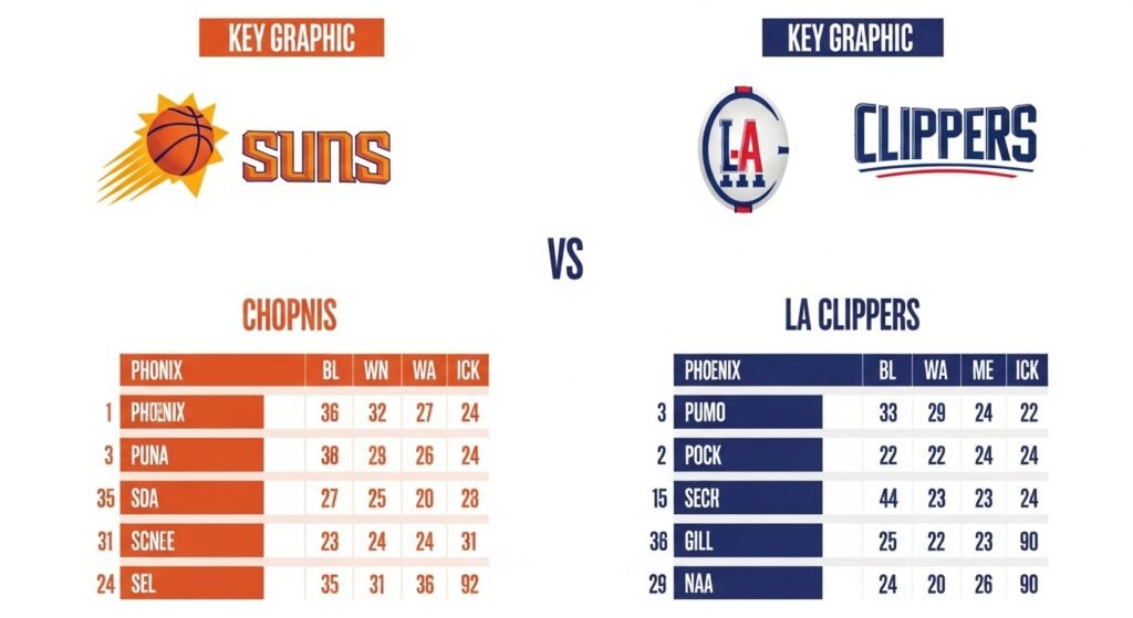 phoenix suns vs la clippers match player stats
