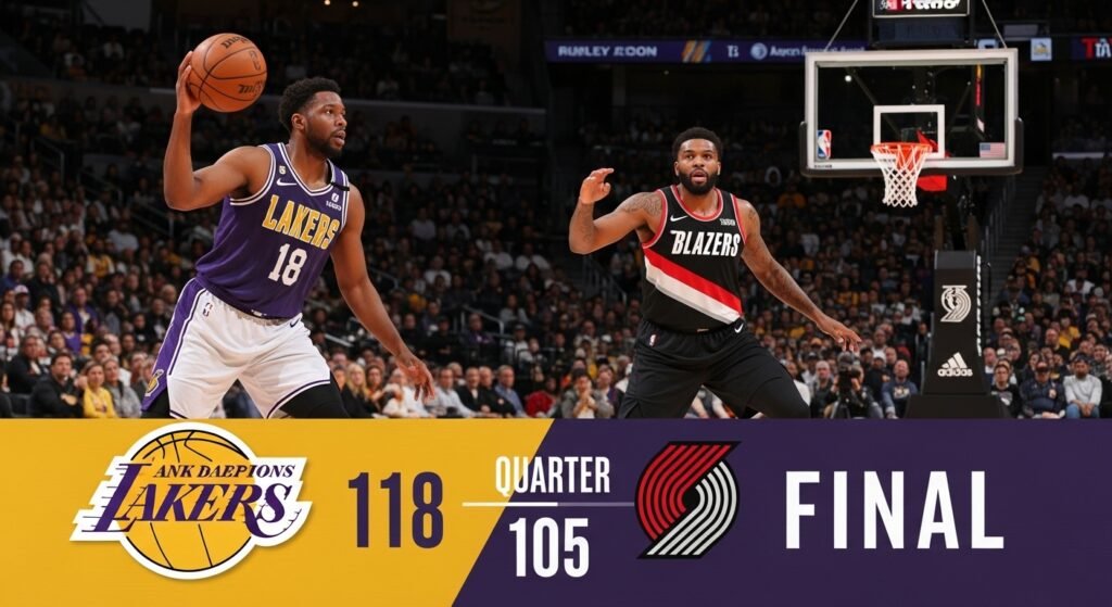 lakers vs portland trail blazers match player stats