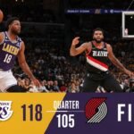 lakers vs portland trail blazers match player stats