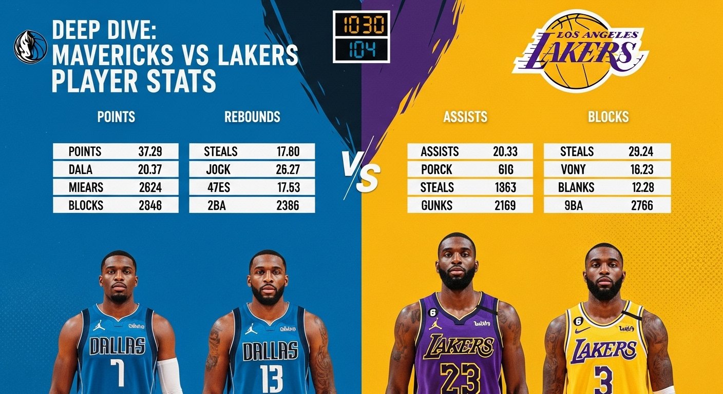 dallas mavericks vs lakers match player stats