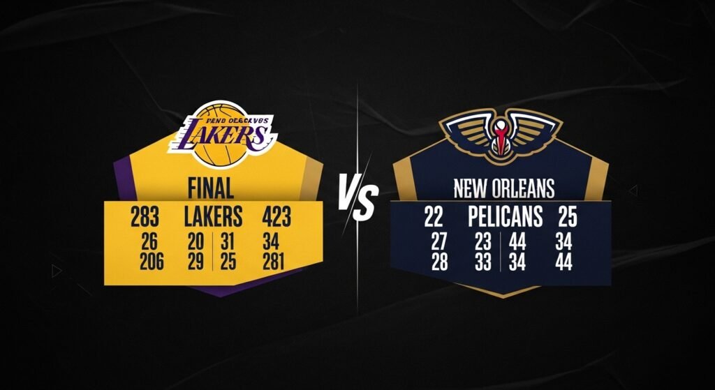 lakers vs new orleans pelicans match player stats