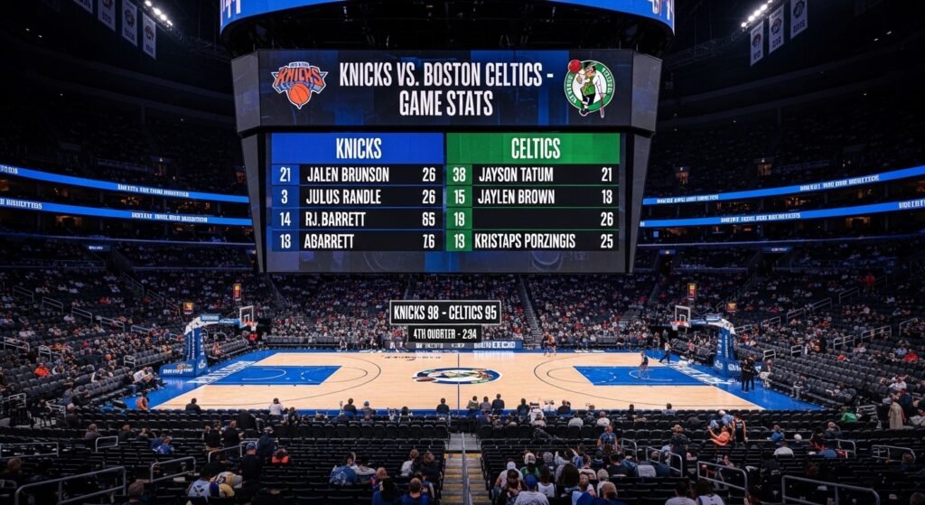 knicks vs boston celtics match player stats