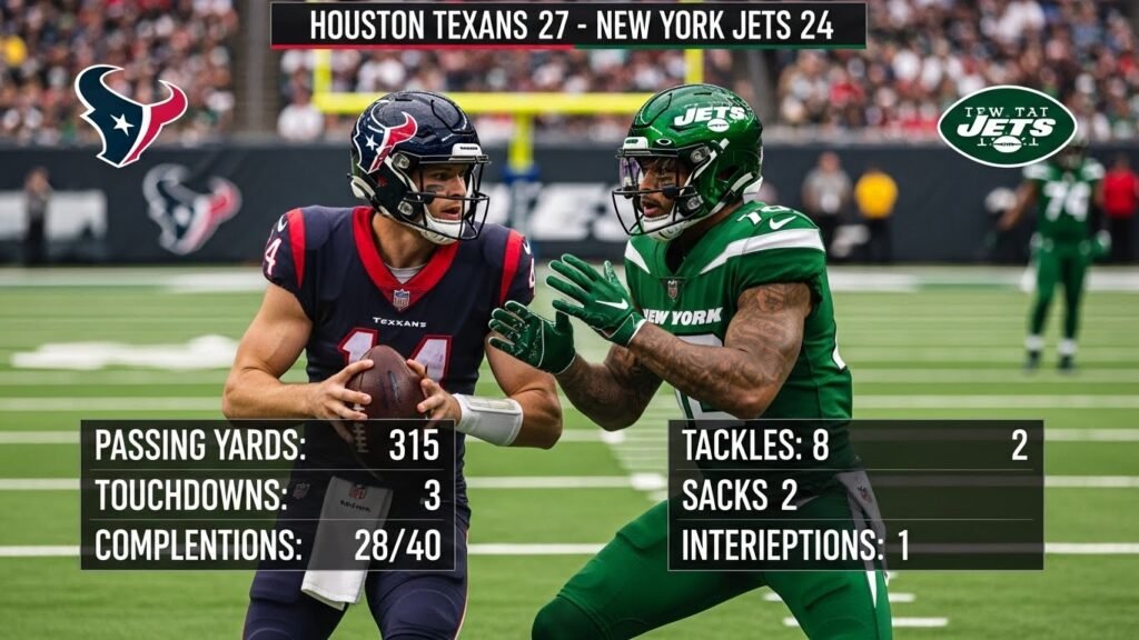houston texans vs new york jets match player stats