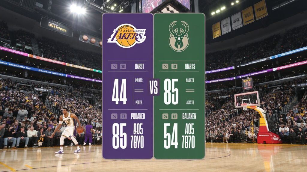 lakers vs milwaukee bucks match player stats