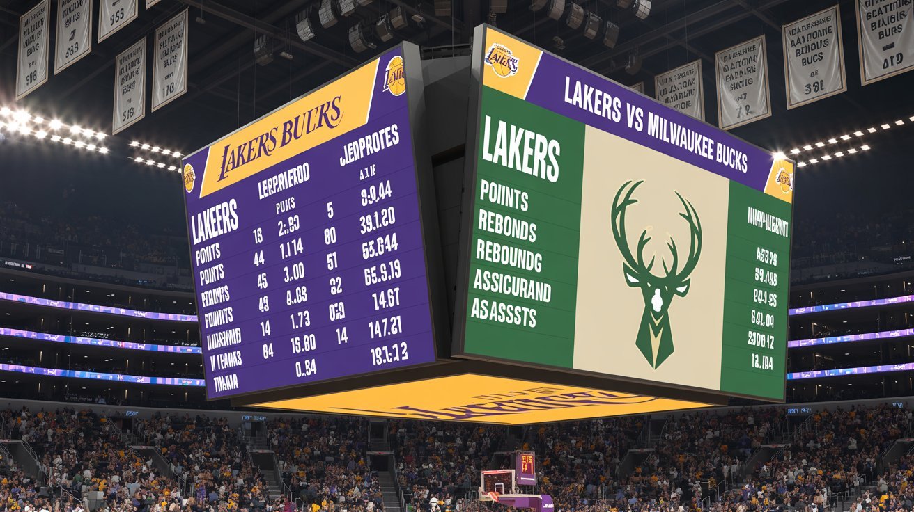 lakers vs milwaukee bucks match player stats